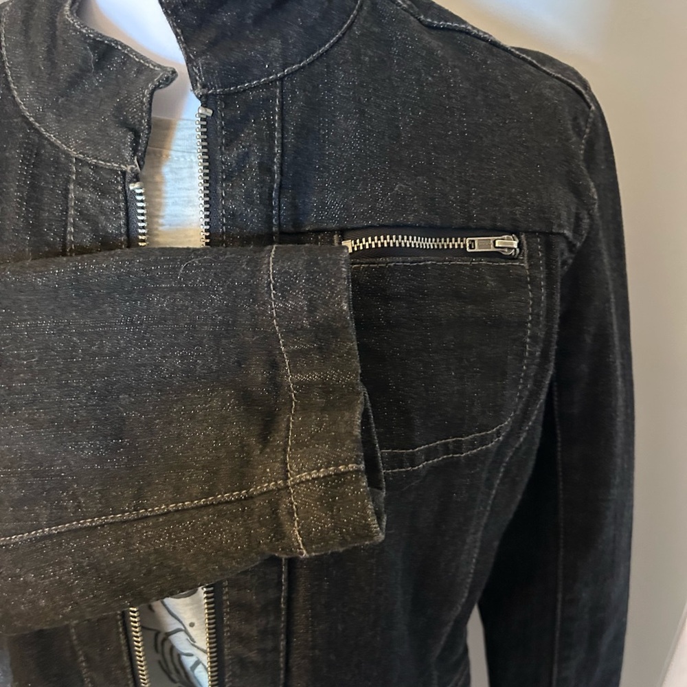 Women’s Black Denim Jean Jacket - Picture 4 of 12
